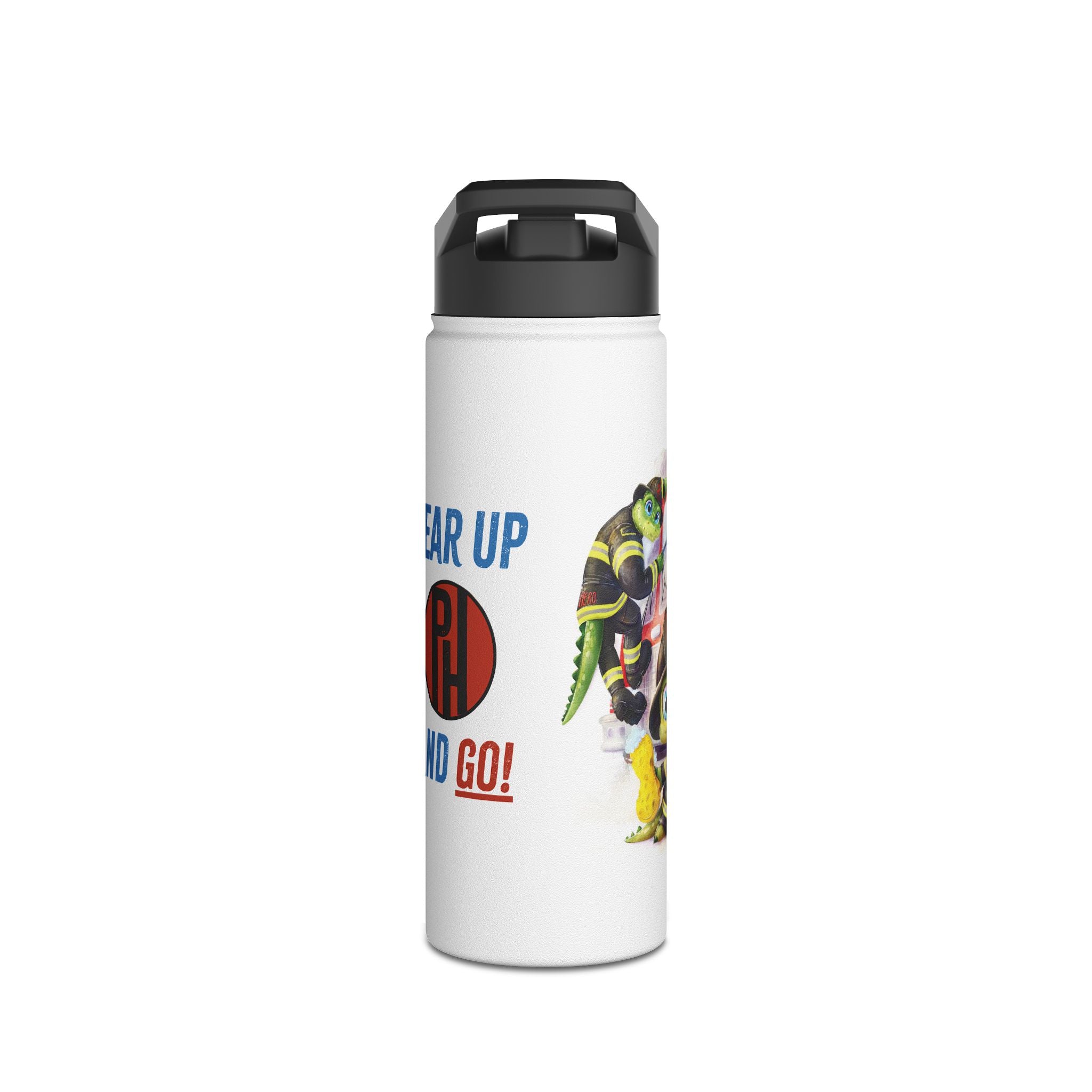 Firefighter Adventure Stainless Steel Water Bottle | Kids Hydration, Gifts for Boys & Girls, Emergency Services Gift, Eco-Friendly Bottle