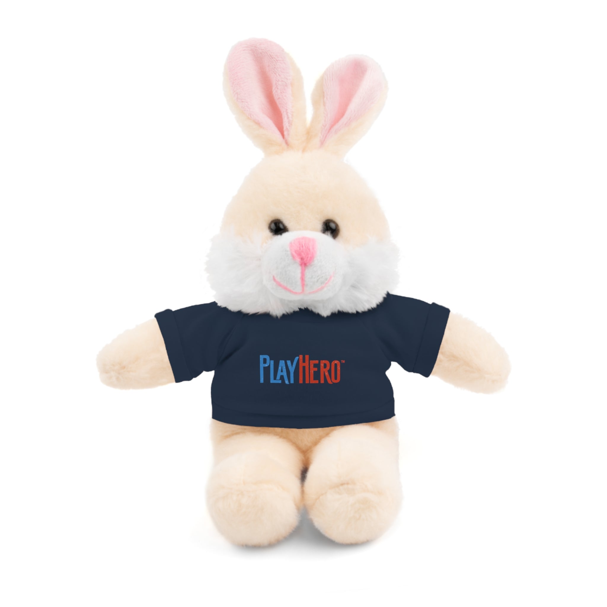 Customizable Stuffed Animal Gift, Plush Toy for Kids, PlayHero Bear with Tee, Birthday Present, Cuddle Buddy, Plush Decor