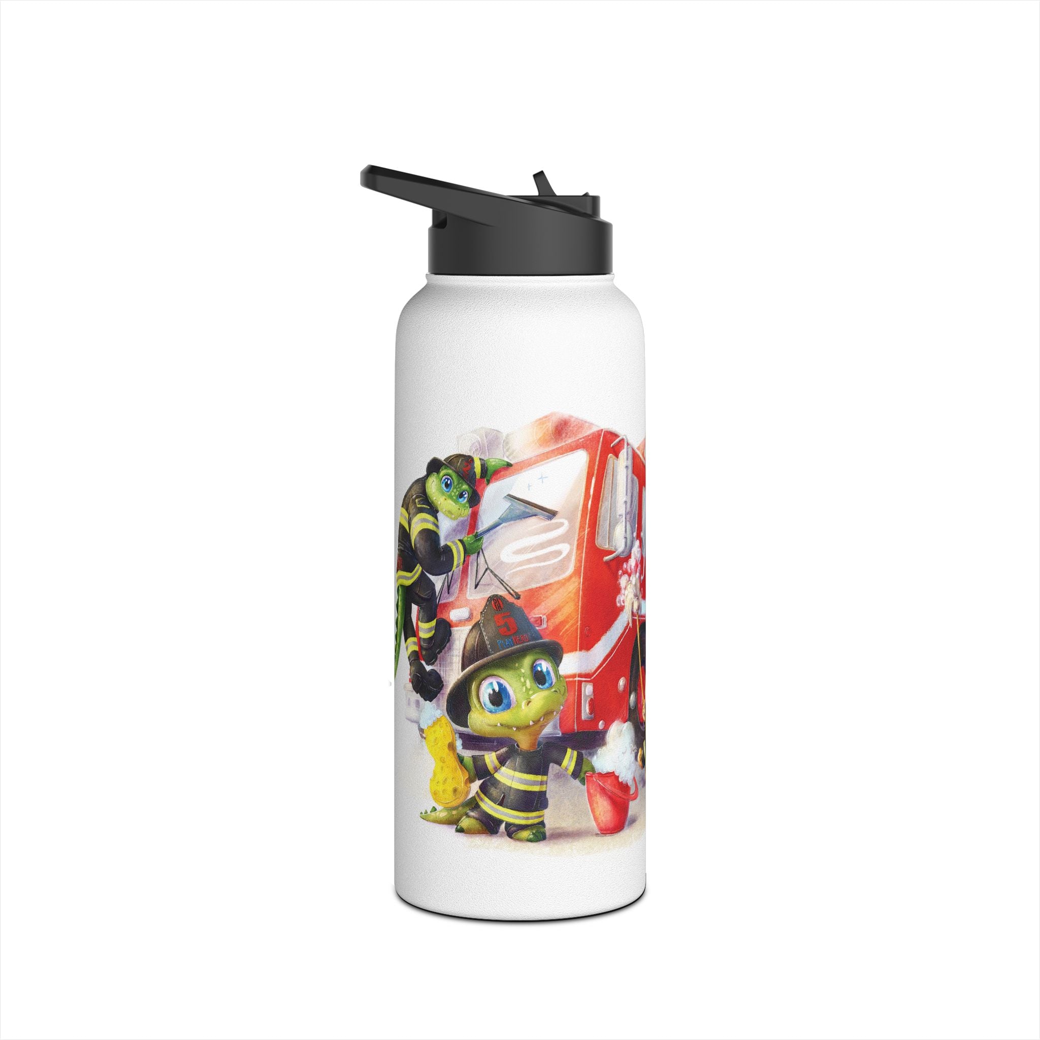 Firefighter Adventure Stainless Steel Water Bottle | Kids Hydration, Gifts for Boys & Girls, Emergency Services Gift, Eco-Friendly Bottle
