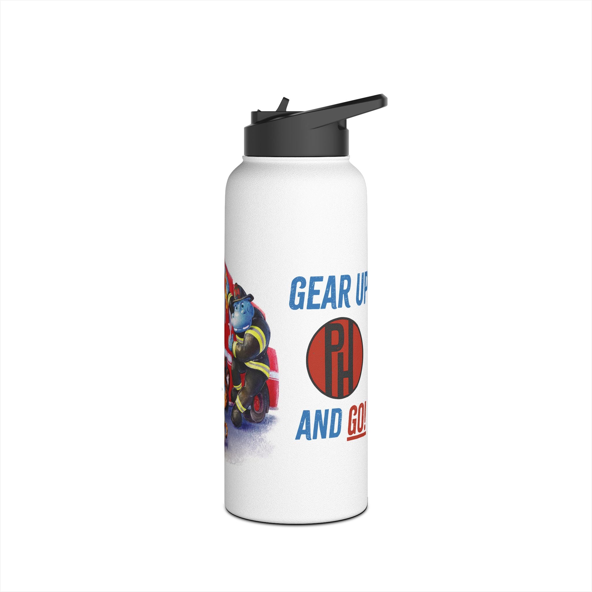 Firefighter Adventure Stainless Steel Water Bottle | Kids Hydration, Gifts for Boys & Girls, Emergency Services Gift, Eco-Friendly Bottle