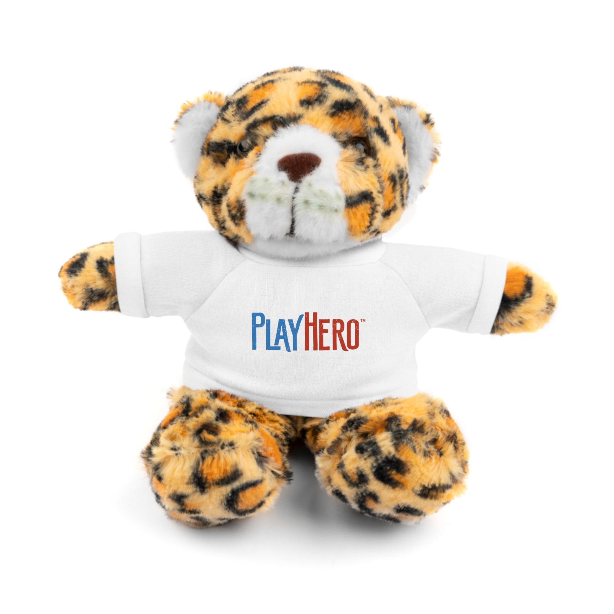 Customizable Stuffed Animal Gift, Plush Toy for Kids, PlayHero Bear with Tee, Birthday Present, Cuddle Buddy, Plush Decor