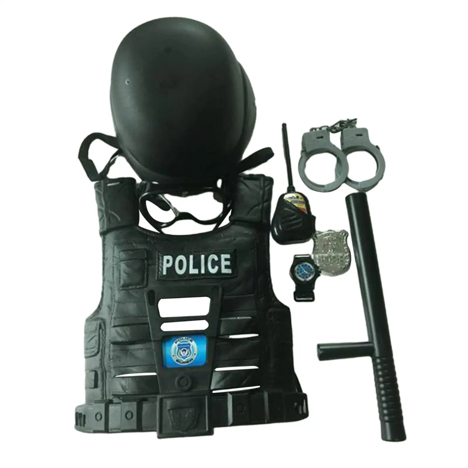 9 Pieces Kids Police Role Play Toy Set, Police Pretend Play Accessory