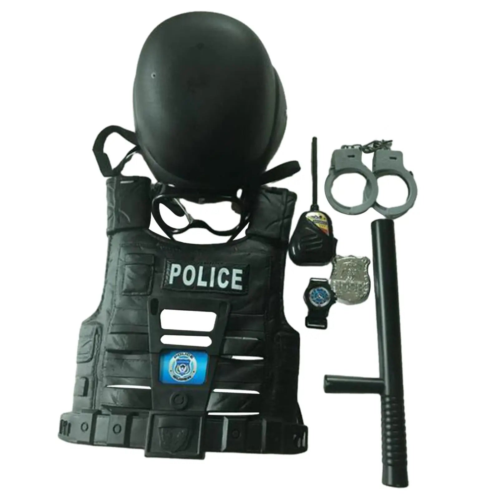 9 Pieces Kids Police Role Play Toy Set, Police Pretend Play Accessory