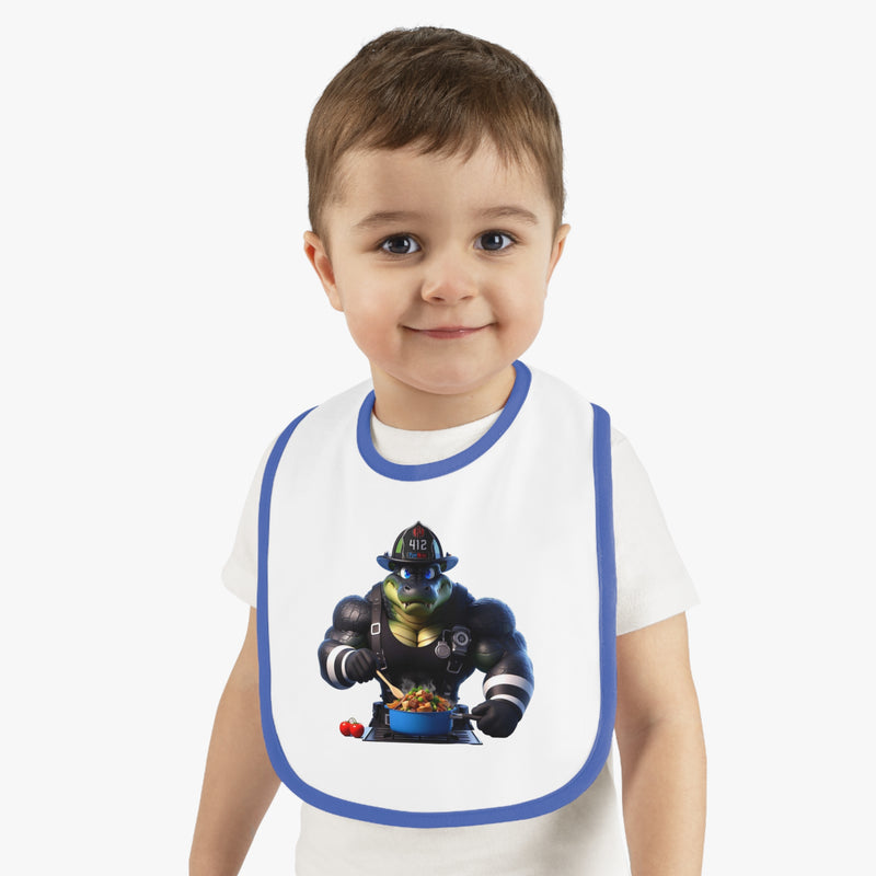Baby Contrast Trim Jersey Bib