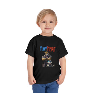 PlayHero Toddler T-Shirt, Fun Playful Tee for Kids, Perfect Birthday Gift, Casual Outing, Superhero Theme, Playtime Apparel
