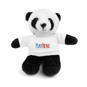Customizable Stuffed Animal Gift, Plush Toy for Kids, PlayHero Bear with Tee, Birthday Present, Cuddle Buddy, Plush Decor
