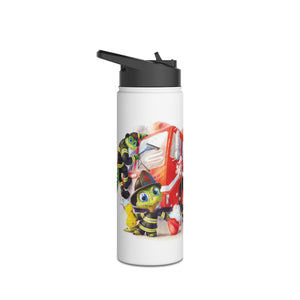 Firefighter Adventure Stainless Steel Water Bottle | Kids Hydration, Gifts for Boys & Girls, Emergency Services Gift, Eco-Friendly Bottle