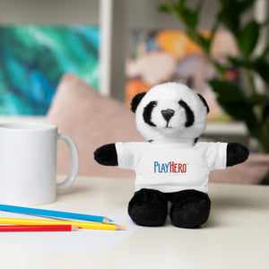 Customizable Stuffed Animal Gift, Plush Toy for Kids, PlayHero Bear with Tee, Birthday Present, Cuddle Buddy, Plush Decor