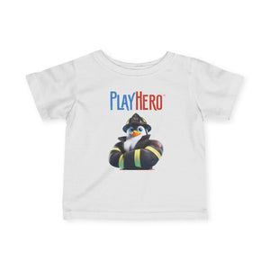 Cute Infant Firefighter Tee, PlayHero Kids Shirt, Birthday Gift, Baby Shower Present, Toddler Playtime Outfit, Firefighter Theme