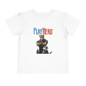 PlayHero Toddler T-Shirt, Fun Playful Tee for Kids, Perfect Birthday Gift, Casual Outing, Superhero Theme, Playtime Apparel