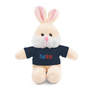 Customizable Stuffed Animal Gift, Plush Toy for Kids, PlayHero Bear with Tee, Birthday Present, Cuddle Buddy, Plush Decor