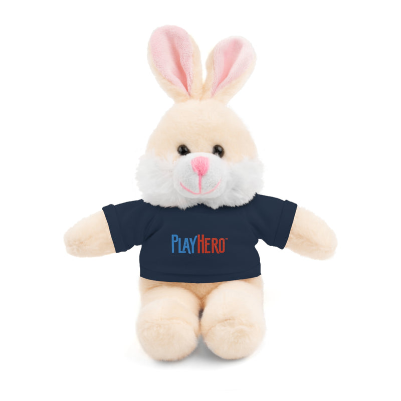 Customizable Stuffed Animal Gift, Plush Toy for Kids, PlayHero Bear with Tee, Birthday Present, Cuddle Buddy, Plush Decor