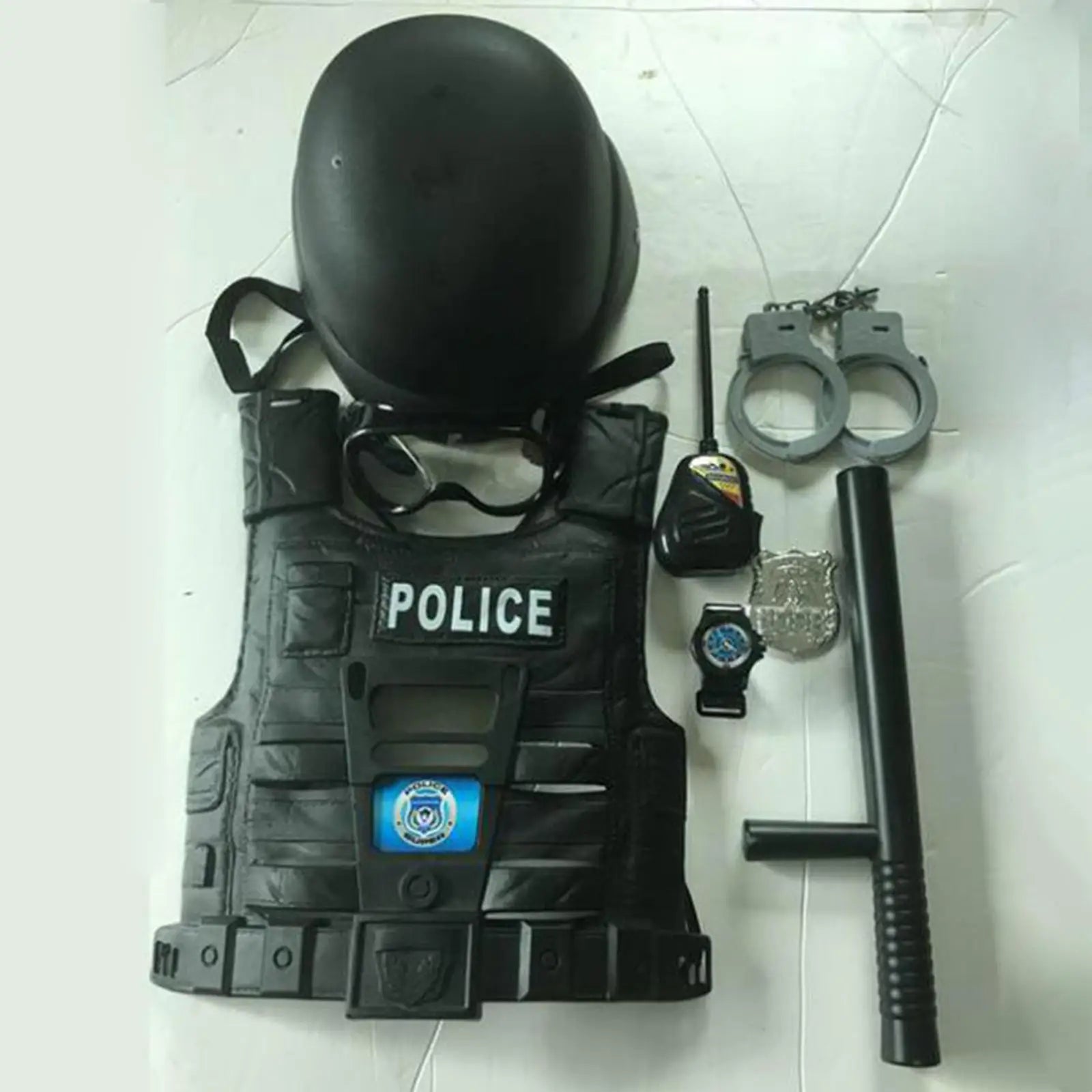 9 Pieces Kids Police Role Play Toy Set, Police Pretend Play Accessory