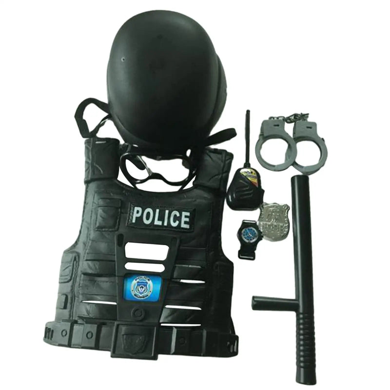 9 Pieces Kids Police Role Play Toy Set, Police Pretend Play Accessory